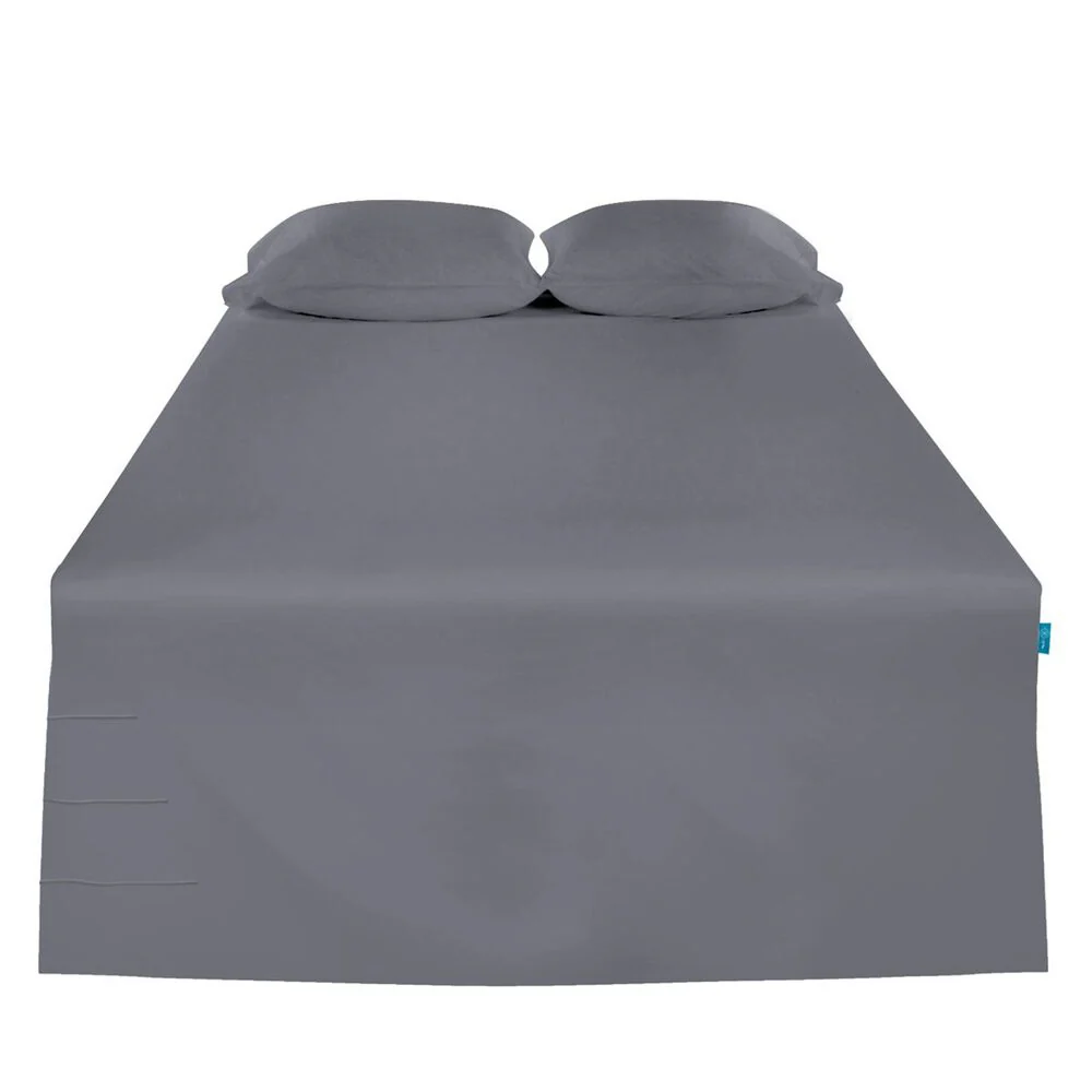 Set de Sábanas Sognare® de algodón 400 Hilos Gris Individual - Image 4